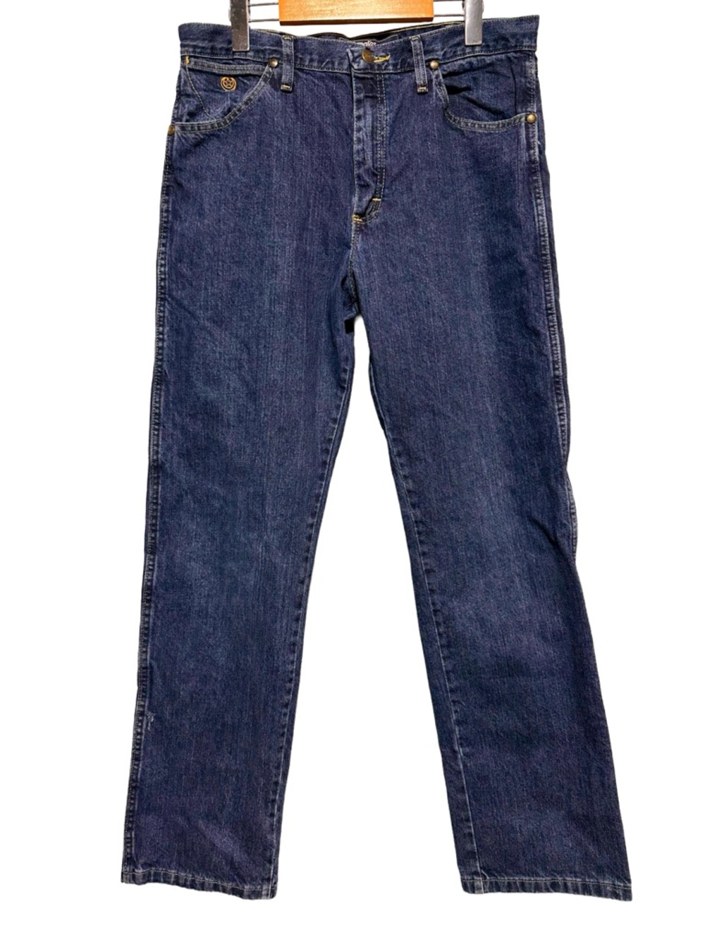 Wrangler George Strait Straight Leg Jeans Dark Wash Mens 33x32 100% Cotton